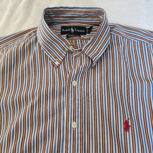 Ralph Lauren Mens Long Sleeve Button Up Shirt Striped